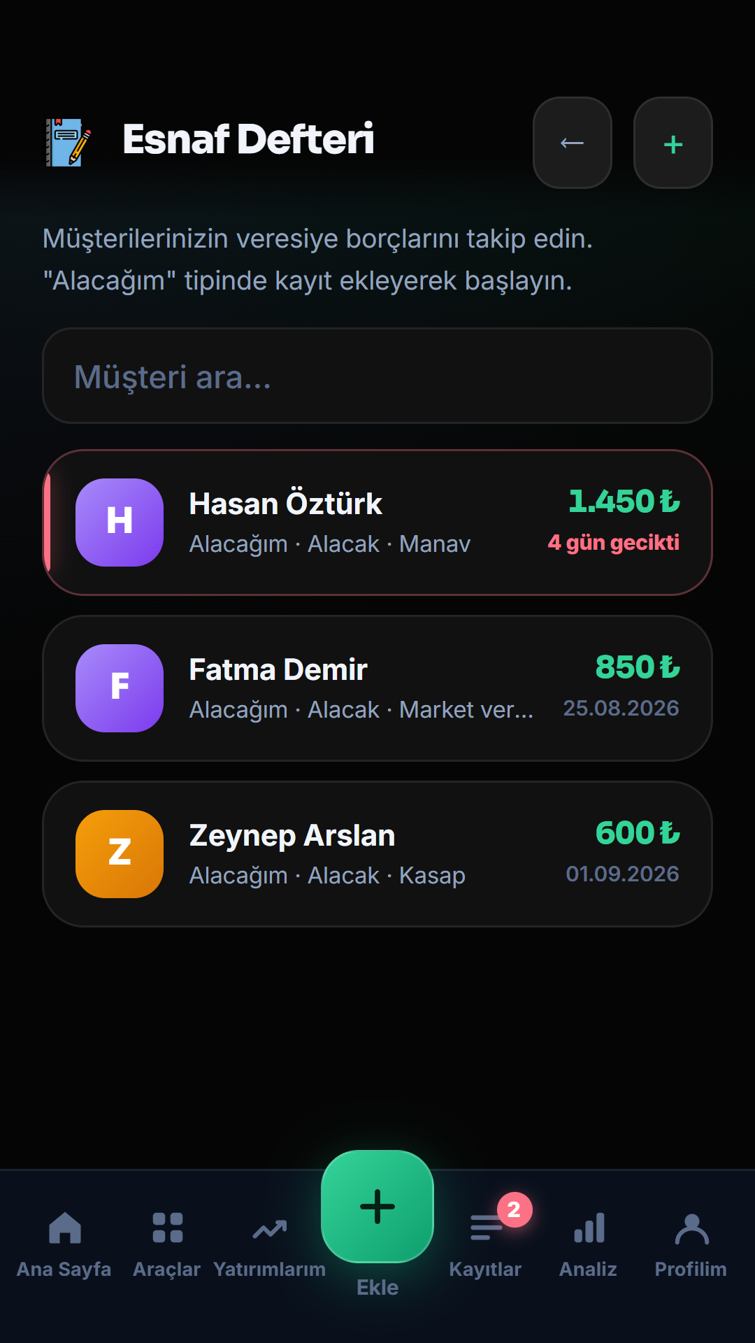 HesapCep esnaf